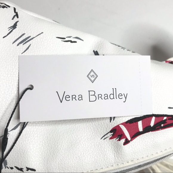 Vera Bradley Polar Bear Crossbody, White, Red - Picture 9 of 11